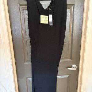 Banana Republic Black Maxi V-Neck Sleeveless Dress